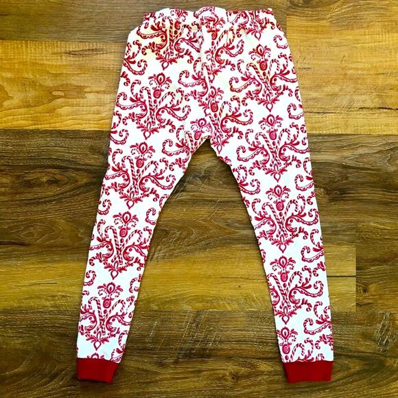 Bedhead Christmas Two Piece Pajamas Size 6 Red Cream - Picture 6 of 7